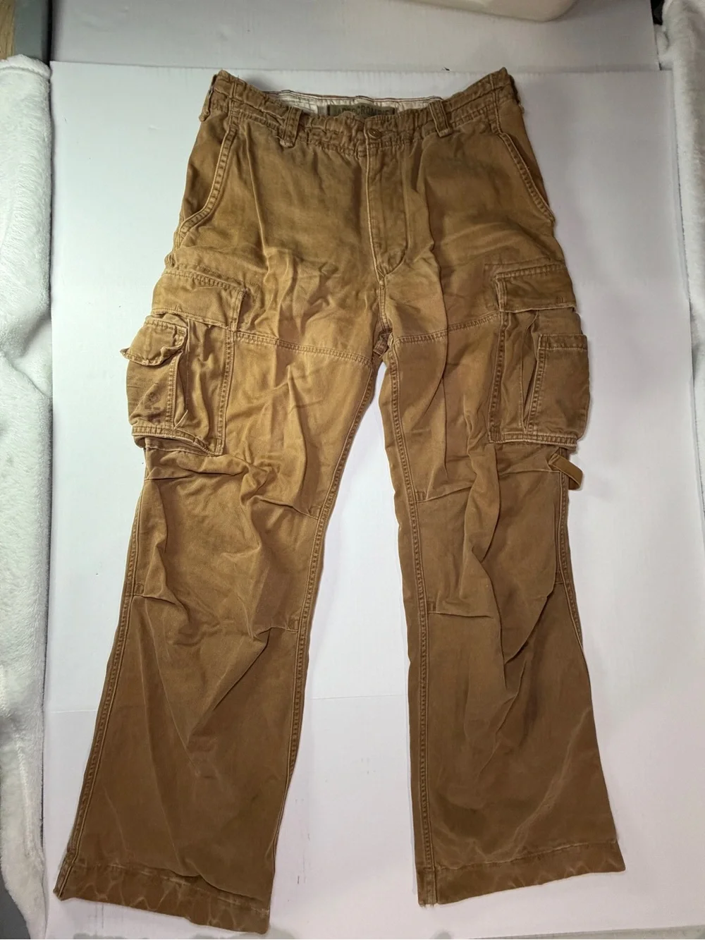 Vintage Y2K Abercrombie paratrooper military cargo pants distressed rare color